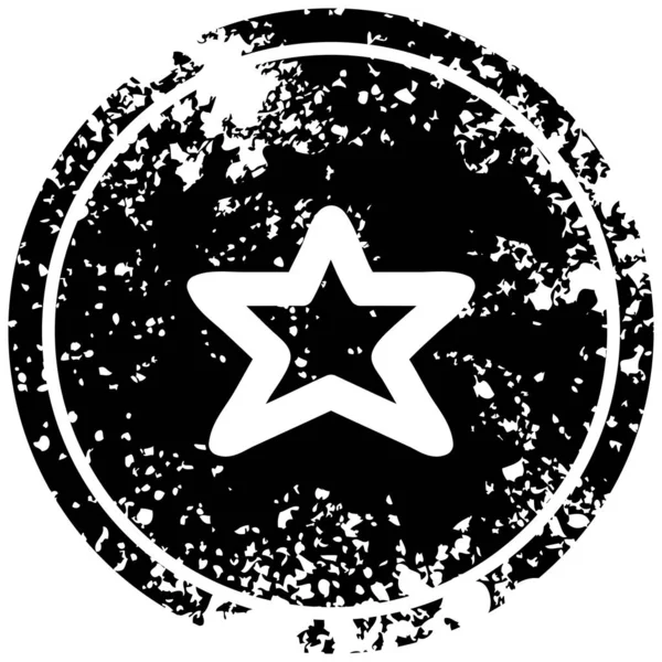 Stjärnan formen nödställda ikonen — Stock vektor