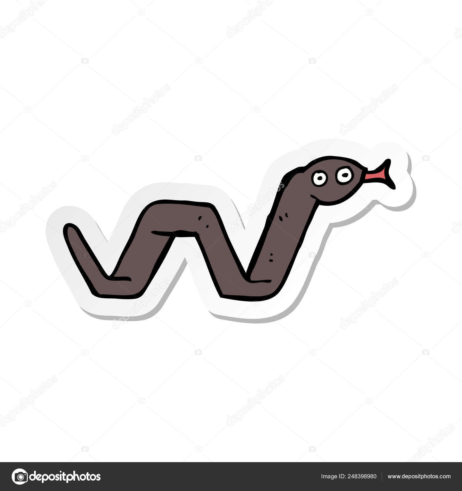 Etiqueta de uma cobra de desenho animado imagem vetorial de  lineartestpilot© 248743320
