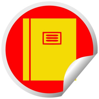 dairesel peeling etiket karikatür bir günlük kitap