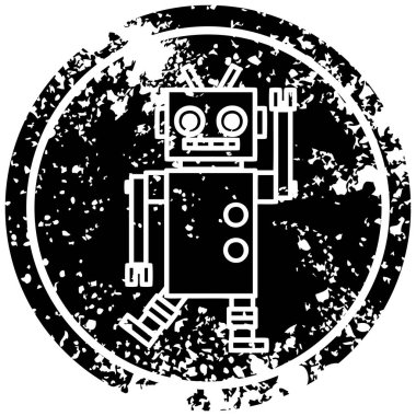 Robot sıkıntılı simgesi dans