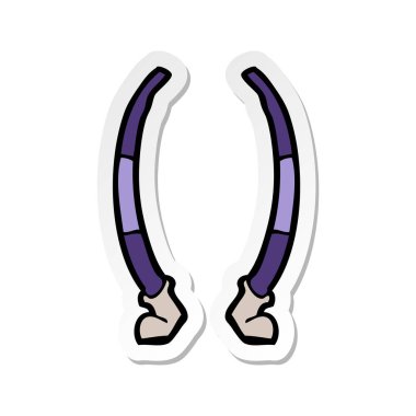 etiket bir karikatür bacak