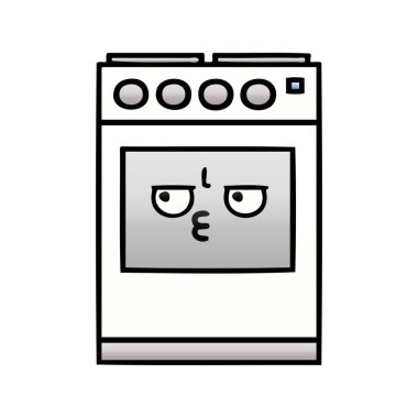 Degrade gölgeli karikatür mutfak fırın