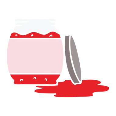 çizgi film doodle çilek reçeli