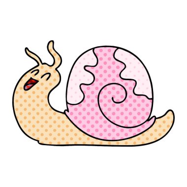 ilginç çizgi roman tarzı çizgi film salyangoz