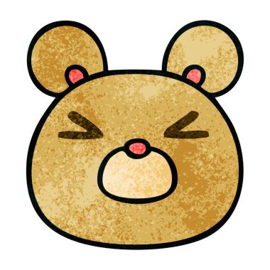 ilginç karikatür ayı yüz el çekilmiş