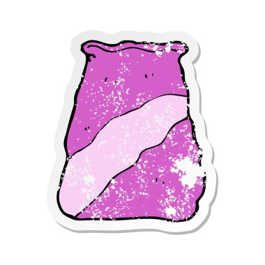 bir çizgi film çuval Retro sıkıntılı etiket