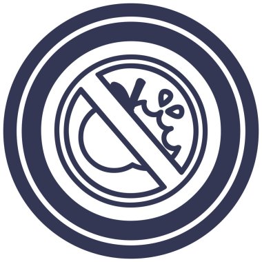 hiçbir sağlıklı gıda dairesel simgesi simgesi