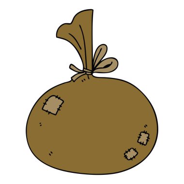 ilginç karikatür çuval el çekilmiş