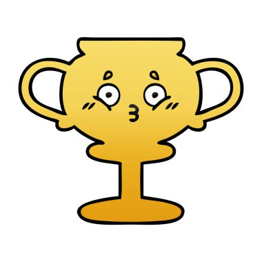 Degrade gölgeli karikatür kupa