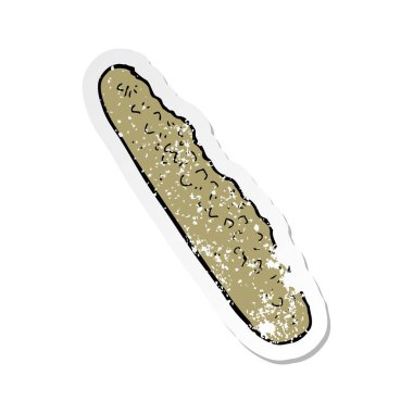 bir çizgi film baget Retro sıkıntılı etiket