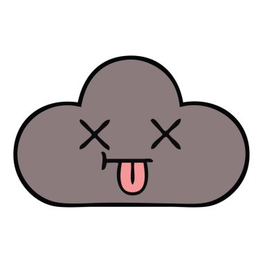 bir fırtına bulutu, sevimli çizgi