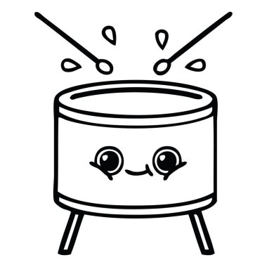 Çizim karikatür bir davul