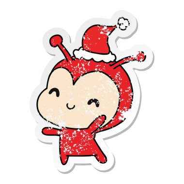 Noel sıkıntılı etiket karikatür kawaii hanımefendi böcek