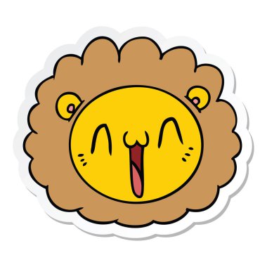 bir çizgi film aslan yüz plakası