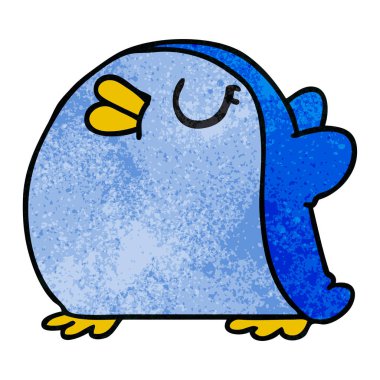 dokulu karikatür şirin kawaii kırmızı robin 