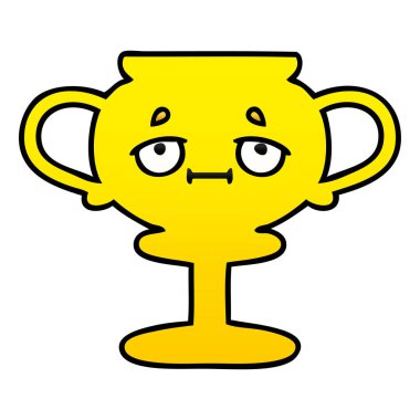 Degrade gölgeli karikatür kupa