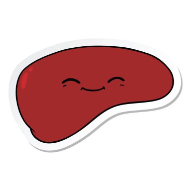 etiket bir karikatür karaciğer