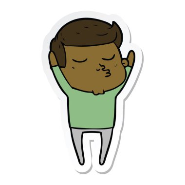 surat asmayı bir karikatür modeli adam etiketi