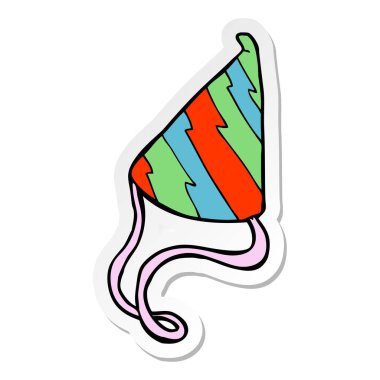 çizgi film parti şapkası etiket