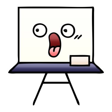 Degrade gölgeli çizgi film beyaz tahta