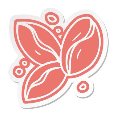 Üç kahve çekirdekleri çizgi film etiketi