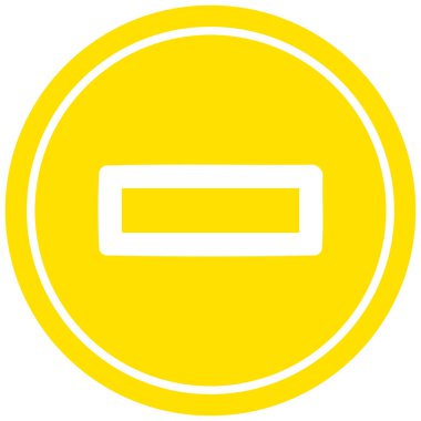 çıkarma sembol dairesel simgesi simgesi