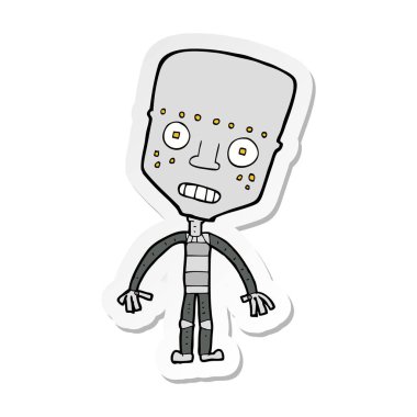 bir çizgi film robot Sticker