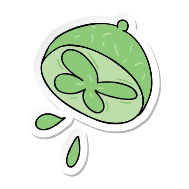 ilginç bir el etiket karikatür kireç çizilmiş