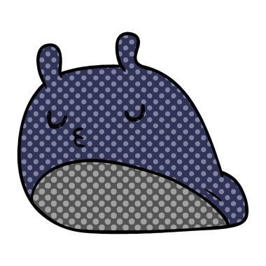 çizgi film illüstrasyon kawaii şişman sevimli sümüklüböcek