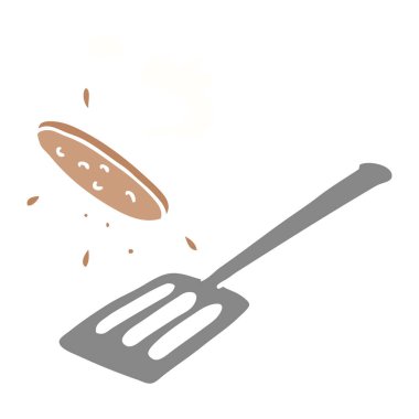 elle çizilmiş karikatür doodle bir burger saygısız