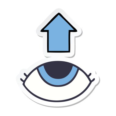 etiket ararken bir sevimli çizgi göz