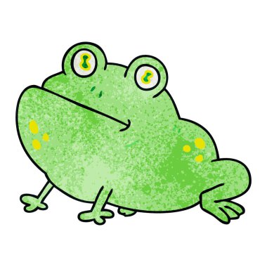 ilginç el çizilmiş karikatür kurbağa