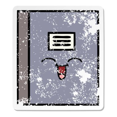 sevimli çizgi Notebook sıkıntılı etiket