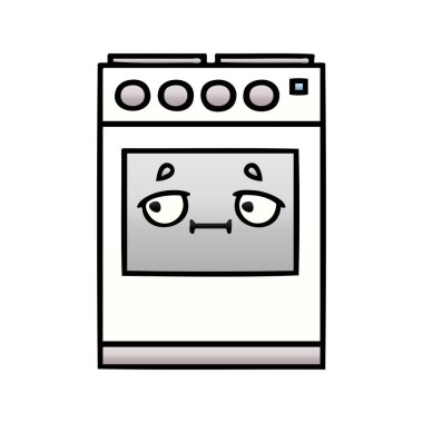 Degrade gölgeli karikatür mutfak fırın