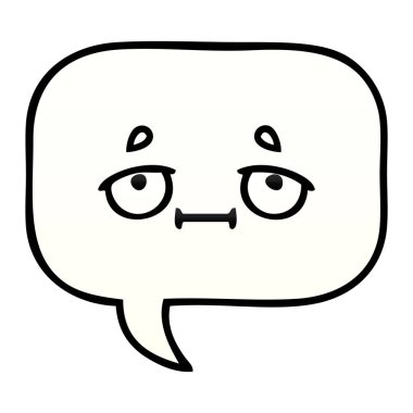 Degrade gölgeli karikatür konuşma balonu