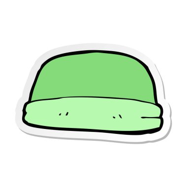 etiket bir karikatür şapka