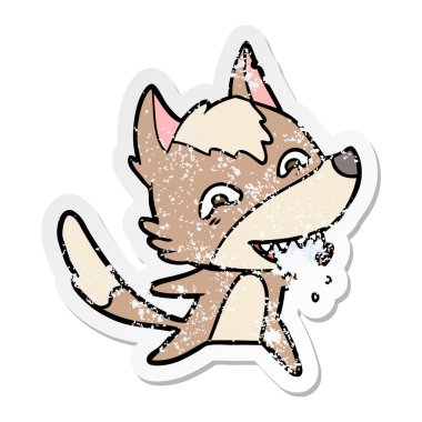 bir çizgi film aç kurt sıkıntılı etiket