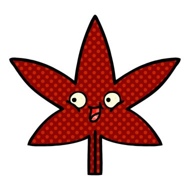 çizgi roman tarzı çizgi film sonbahar yaprak