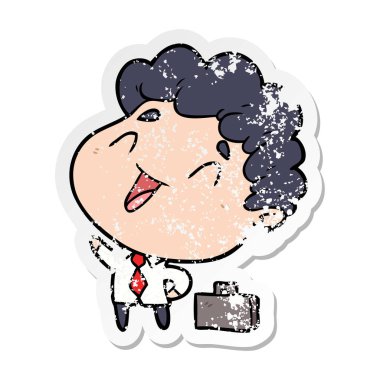 çizgi film işadamı sıkıntılı etiket