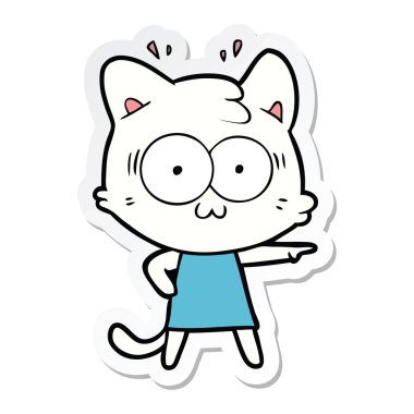 etiket bir karikatür kedi şaşırttı