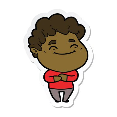 etiket bir karikatür dostça adam