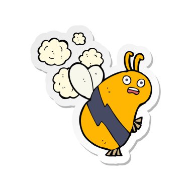 etiket bir karikatür arı