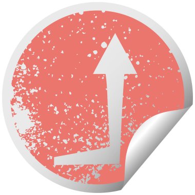 ilginç sıkıntılı dairesel peeling etiket sembolü ok