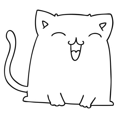 çizim için ilginç karikatür kedi