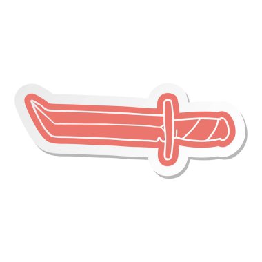 kısa bir hançer çizgi film etiketi