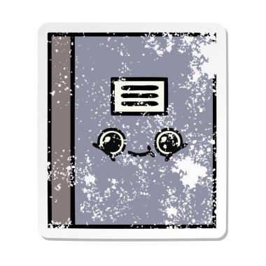 sevimli çizgi Notebook sıkıntılı etiket