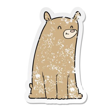 çizgi film ayı sıkıntılı etiket