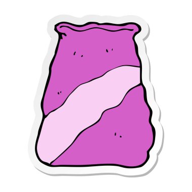 bir çizgi film çuval etiket