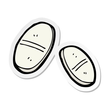 bir çizgi film ağrı kesici etiket