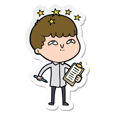 bir çizgi film hayran çocuğun etiket